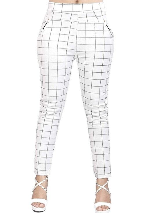 Women's Regular Fit Jeggings (White)