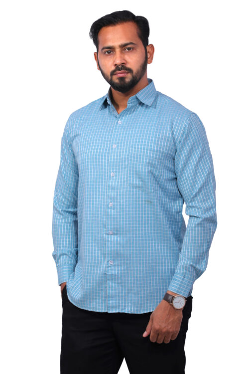 Dutch-Land Men's Casual Shirt (Turquoise)