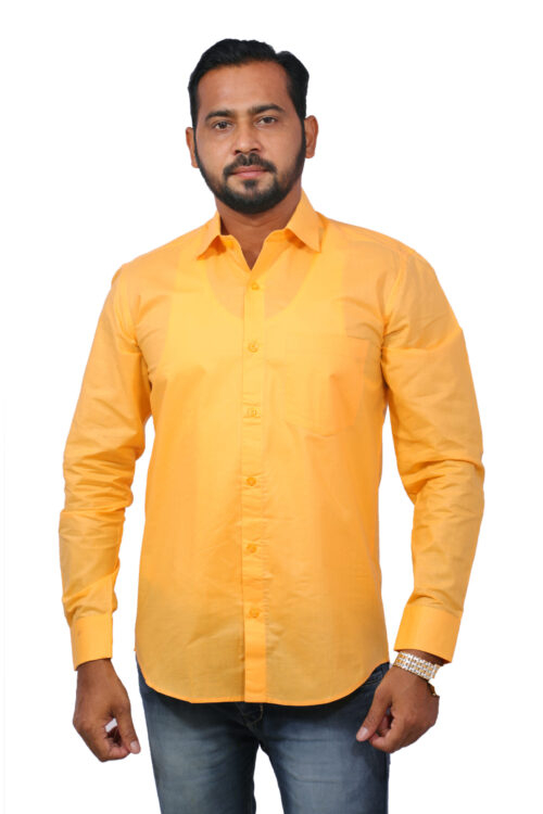 Louise Kollars Men's Casual Shirt 100% Paper Cotton (Orange)