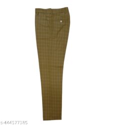 FORMAL REGULAR FORMAL TROUSERS-BISCUIT COLOR CHECKS